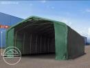 6x12m Hala namiotowa - 2,7 m wysokość ścian bocznych z 4,1x2,9m brama, PVC ciemnozielony 