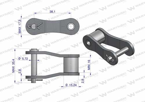 Zdjęcie główne produktu: Półogniwo łańcucha S51 Waryński ( sprzedawane po 5 )