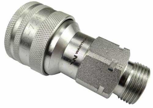 Zdjęcie główne produktu: Szybkozłącze hydrauliczne gniazdo M22x1.5 gwint zewnętrzny EURO (9100822G) (ISO 7241-A) Waryński (opakowanie 50szt)