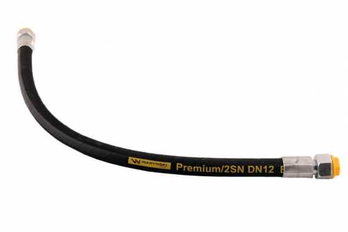 Zdjęcie główne produktu: Przewód hydrauliczny 275 bar gwint M22x1.5 proste L-630mm DN12-2SN (AA-13-630; P11P11) 27.5MPa Waryński