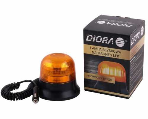 Zdjęcie główne produktu: Lampa błyskowa podwójny błysk mocowanie magnes 10W DIO006 LED DIORA