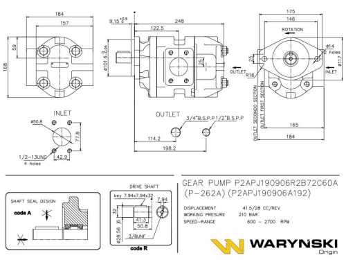 Zdjęcie główne produktu: Pompa hydrauliczna JCB 3CX 1700B P-262A Waryński