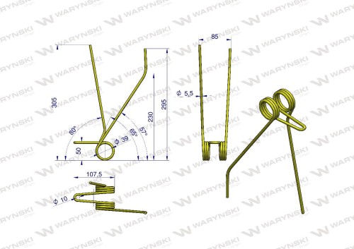 Zdjęcie główne produktu: Palec zagarniacza Siewnik Poznaniak W-3043300030 Waryński