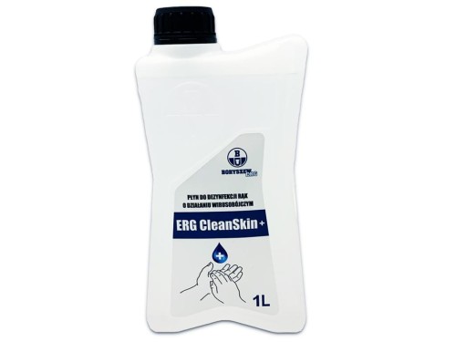 Zdjęcie główne produktu: Płyn do dezynfekcji rąk o działaniu wirusobójczym przeznaczony do higienicznej i chirurgicznej dezynfekcji rąk oraz powierzchni 1l ERG CleanSkin