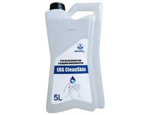 Zdjęcie główne produktu: Płyn do dezynfekcji rąk o działaniu wirusobójczym przeznaczony do higienicznej i chirurgicznej dezynfekcji rąk oraz powierzchni 5l ERG CleanSkin