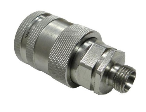 Zdjęcie główne produktu: Szybkozłącze hydrauliczne gniazdo M16x1.5 gwint zewnętrzny EURO PUSH-PULL (9100816G) (ISO 7241-A) Waryński