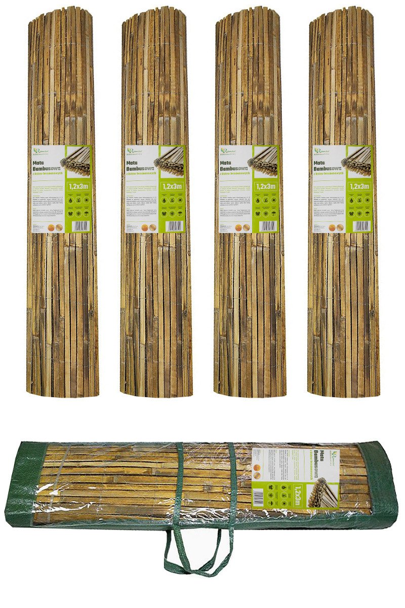 Zdjęcie główne produktu: Mata bambusowa, osłonowa z listew bambusowych BM1230R, 1,2x3m