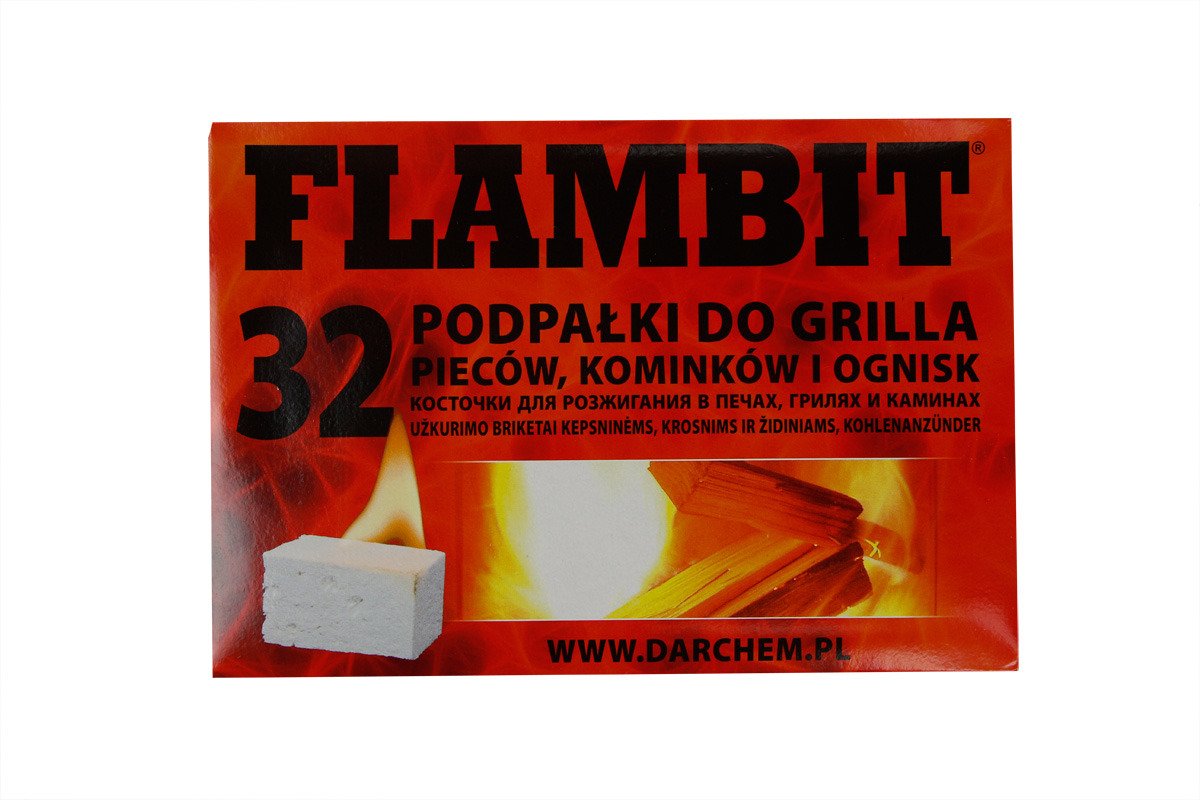 Zdjęcie główne produktu: Podpałka biała Flambit 32 kostki
