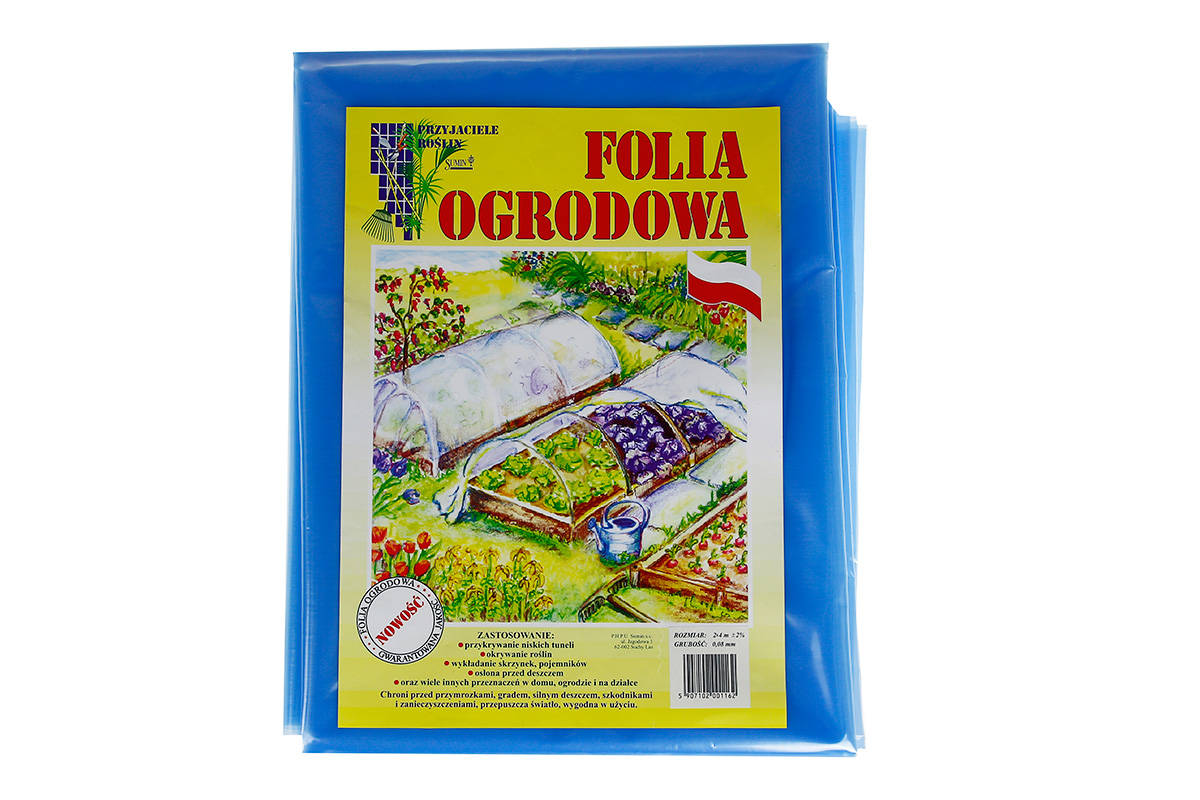 Zdjęcie główne produktu: Folia ogrodowa do przykrywania tuneli foliowych i okrywania roślin 2x4m