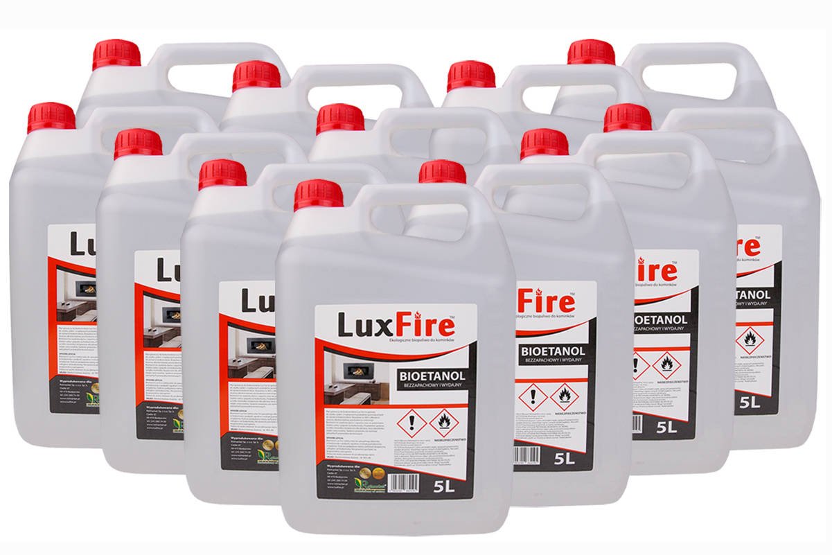 Zdjęcie główne produktu: Lux Fire™ 60 litrów–  ekologiczne biopaliwo do kominka (bioetanol do biokominka)