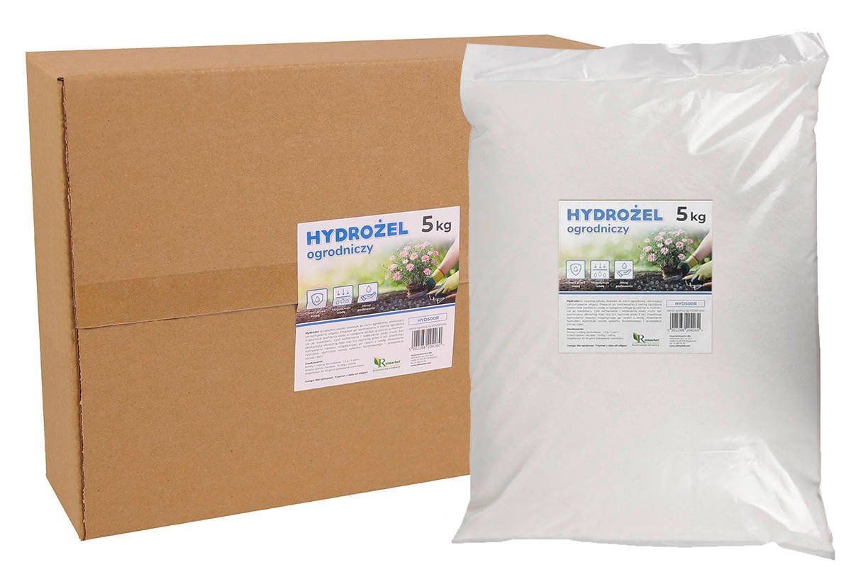 Zdjęcie główne produktu: Hydrożel ogrodniczy - utrzymujący wodę dodatek do roślin, kwiatów i trawników 5kg