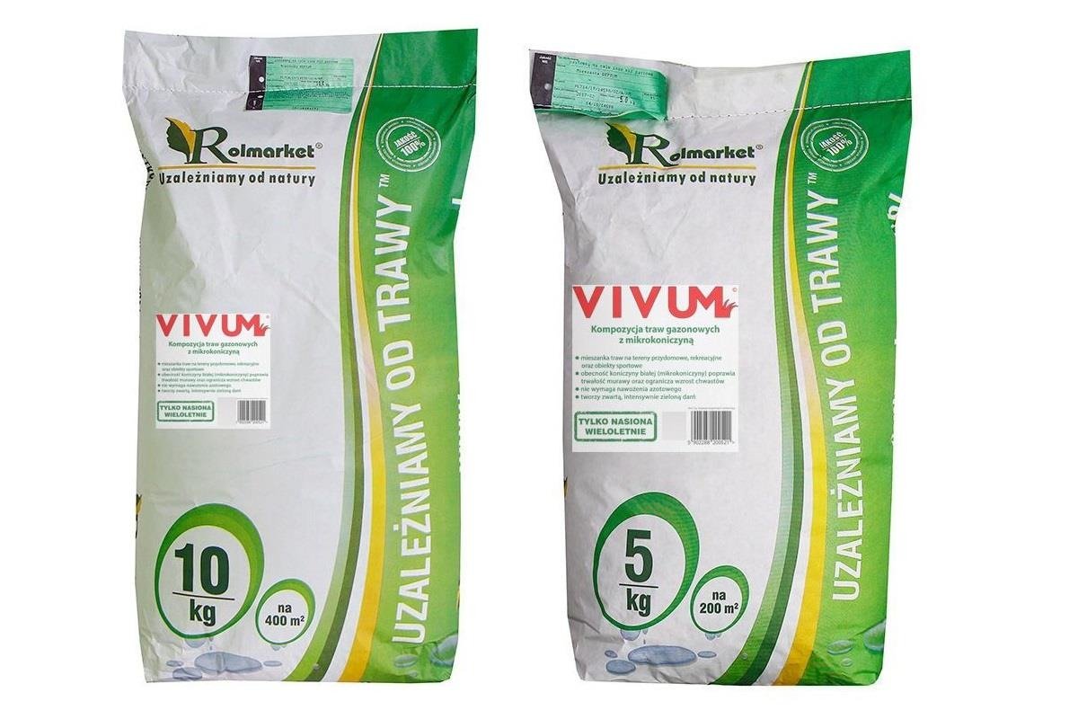 Zdjęcie główne produktu: Trawa gazonowa z mikrokoniczyną Vivum Rolmarket 15 kg