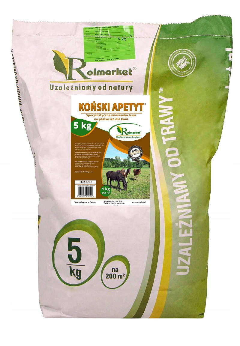 Zdjęcie główne produktu: Trawa pastwiskowa Koński Apetyt Rolmarket 5 kg TRKA5R
