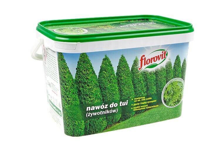 Zdjęcie główne produktu: Granulowany nawóz do tui żywotników Florovit 4kg 